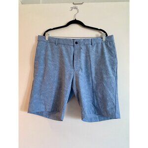 Peter Millar Shorts Mens 38  Crown Crafted Shorts Blue Palm Leaves - Excellent